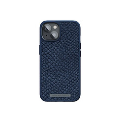 Avis NJORD Coque pour iPhone 14 MagSafe en Cuir de Saumon Bleu