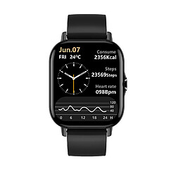 Chrono Montre connectée pour hommes femmes avec montre sport appels Bluetooth, écran de 1.78 pouces, étanche IP67, réglage de la luminosité de la musique pour Android IOS-Noir