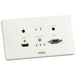 ATEN VE2812EUT Transmetteur HDMI & VGA HDBaseT avec plaque murale UE 4K à 100m