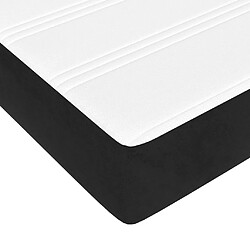 Maison Chic Matelas de lit à ressorts ensachés, Matelas doux Noir 160x200x20 cm Velours -GKD81023 pas cher