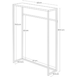 Avis Yamazaki Console d'entrée en bois et métal Tower noir.
