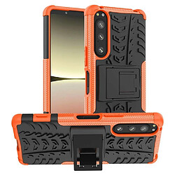 Htdmobiles Coque pour Sony Xperia 5 IV 5G - housse etui rigide anti choc + verre trempe - ORANGE