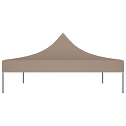 Avis vidaXL Toit de tente de réception 4,5x3 m Taupe 270 g/m²