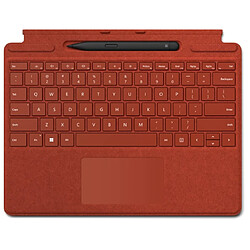 Microsoft Clavier bluetooth Clavier Signature Surface Pro + Slim Pen - Rouge