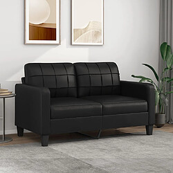 Maison Chic Canapé à 2 places,Sofa de Salon,Canapé droit Noir 140 cm Similicuir -GKD368801