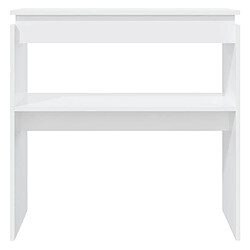 Avis vidaXL Table console blanc 80x30x80 cm bois d'ingénierie