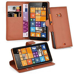 Cadorabo Coque Nokia Lumia 535 Etui en Brun