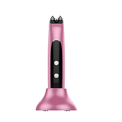 Chrono Masseur oculaire électrique Mini yeux rides supprimer les cernes stylo Anti-âge masseur vibrant EMS importateur masseur facial pour les yeux(Rose)