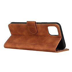 Wewoo Coque Pour iPhone 11 PU + TPU Etui à rabat en cuir avec support logements cartes et porte-monnaie Marron pas cher