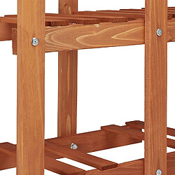 Helloshop26 Etagère à fleurs en bois escalier pour plantes 5 niveaux marron clair 2213013/3