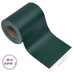 vidaXL Écran d'intimité de jardin PVC 35x0,19 m Vert mat pas cher