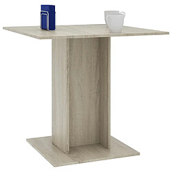 Acheter vidaXL Table à dîner Chêne sonoma 80x80x75 cm Bois d'ingénierie