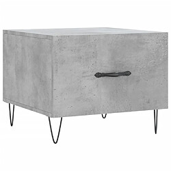 Maison Chic Lot de 2 Tables basses,Table Console pour salon gris béton 50x50x40 cm bois d'ingénierie -MN45034 pas cher