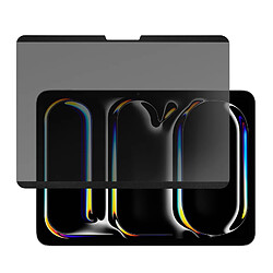 4smarts Protège Écran pour iPad Pro 11 2024 Anti-espion Anti-rayure Magnétique Noir Transparent