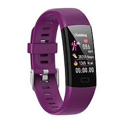 Wewoo Bracelet connecté Y10 0,96 pouces TFT écran couleur IP67 Étanche Smart Braceletrappel des appels de soutien / surveillance de la fréquence cardiaque / de la pression artérielle / du sommeil / Oxymètre violet