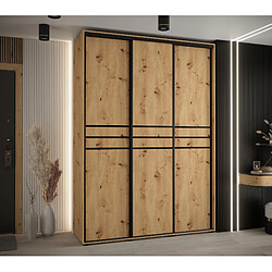 Abiks Meble Armoire Davos 10 À Portes Coulissantes 235,2/170/45 3 Portes