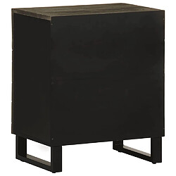 Acheter vidaXL Table de chevet noir 50x33x60 cm bois de manguier massif