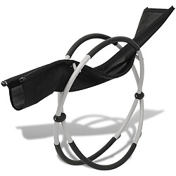 Acheter vidaXL Chaise longue géométrique d'extérieur Acier Noir et gris