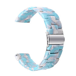 Bracelet en résine 20 mm avec boucle, bleu ciel pour votre Garmin Vivomove 3/Garminmove 3