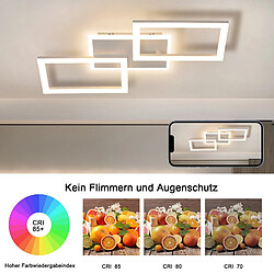 Acheter NETTLIFE Plafonnier LED Salon Blanc Dimmable Moderne 57CM avec Télécommande pour Chambre Cuisine Salle à Manger Bureau