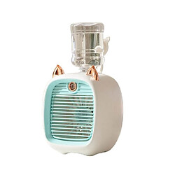 (Bleu) Mini Ventilateur De Climatiseur Portable Humidificateur Refroidisseur Usb 4 Vitesses Et Pratique