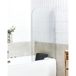 Beliani Paroi de bain douche LAPAN 140 x 80 cm Argenté