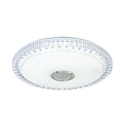 Chrono Plafonnier LED Plafonnier 36W avec télécommande Haut-parleur Bluetooth Changement de couleur RVB lumière du salon dimmable APP contrôle lumière de la chambre des enfants 2700-6500K IP44 salon chambre des enfants(Blanc)