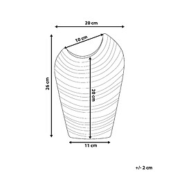 Avis Beliani Vase décoratif ECETRA Céramique 26 cm Argenté