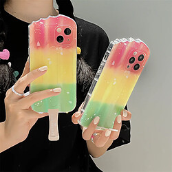 GUPBOO Étui pour iPhone11ProMax Étui pour téléphone portable créatif popsicle tricolore arc-en-ciel d'été