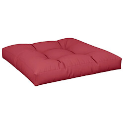 Avis vidaXL Coussins de palette lot de 2 rouge bordeaux tissu