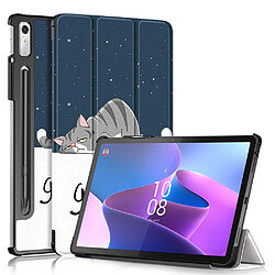 Etui en PU anti-chocs avec support pour votre Lenovo Tab P11 Pro Gen 2 - chat