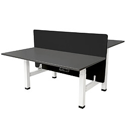 IVOL Cloison bureau double 140 x 80 cm - Noir pas cher