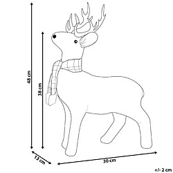 Beliani Figurine de renne blanc 48 cm MUSTOLA