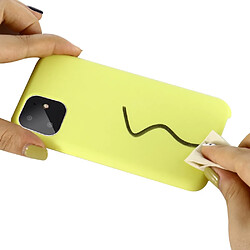 Wewoo Coque Souple Pour iphone 11 solide en silicone liquide de couleur jaune pas cher