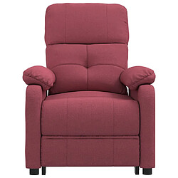 Avis vidaXL Fauteuil inclinable électrique Rouge bordeaux Tissu