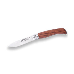 Couteau de poche avec poignée Joker bubinga, ferrure rotative et sécurité, 8 cm Inox 420 blade, NB23 + carte cadeau multifonction