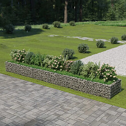 Maison Chic Jardinière,Lit surélevé - Bac à fleurs - pot de fleur à gabion Acier galvanisé 540x90x50 cm -GKD16386