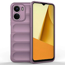 Htdmobiles Coque pour Vivo Y16 - housse etui silicone gel fine + verre trempe - MAUVE