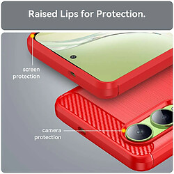 Avis Htdmobiles Coque pour OnePlus Nord CE4 Lite 5G - housse etui silicone gel carbone + verre trempe - ROUGE