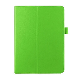 Wewoo Housse Étui vert pour Samsung Galaxy Tab S2 9.7 / T815 Litchi Texture Horizontal Flip couleur solide Smart Case en cuir avec deux pliage titulaire & Fonction Sleep / Wake-up