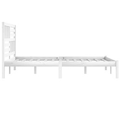 Acheter vidaXL Cadre de lit sans matelas blanc bois massif de pin 200x200 cm