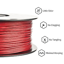 None ERYONE Galaxy Sparkly Glitter PLA Filament pour imprimante 3D 1 kg (2,2 lbs)/bobine - Rouge