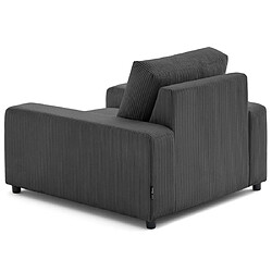 Avis Lisa Design Pivoine - fauteuil en velours côtelé