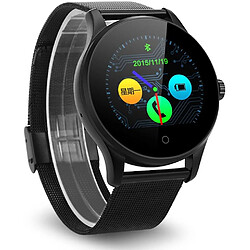 Chrono Montre Connectée Smartwatch Montre Intelligente Bluetooth V4.0 Podomètre Moniteur de Fréquence Cardiaque Sleep Monitor Call/SMS Reminder(Noir)