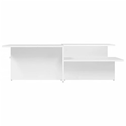 Avis vidaXL Tables basses 2 pcs blanc bois d'ingénierie