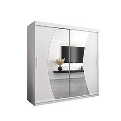 Abiks Meble Armoire Wave à portes coulissantes 200/200/62 2 portes (blanc/blanc)