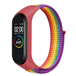 Bracelet en nylon réglable pour votre Xiaomi Mi Band 3/4/5/6/7 - Arc-en-ciel