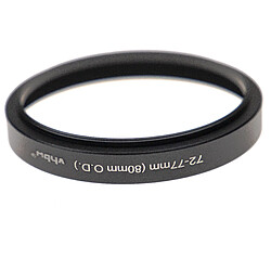 vhbw Bague d'adaptation de filtre Step-Up de 72 mm vers 77 mm compatible avec boîte mate (matte box) 80 mm O.D. - Adaptateur, aluminium, noir-mat