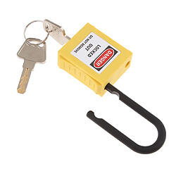 PL38-KD Cadenas De Verrouillage De Sécurité Incurvé PVC 38 Mm Jaune pas cher