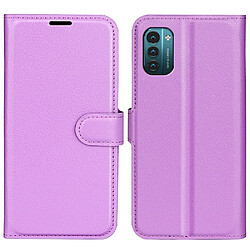 Etui en PU texture litchi avec support, violet pour votre Nokia G11/G21